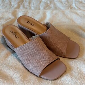 Diba Women's Mauve/light Pink Open-Toe Block Heel Sandals